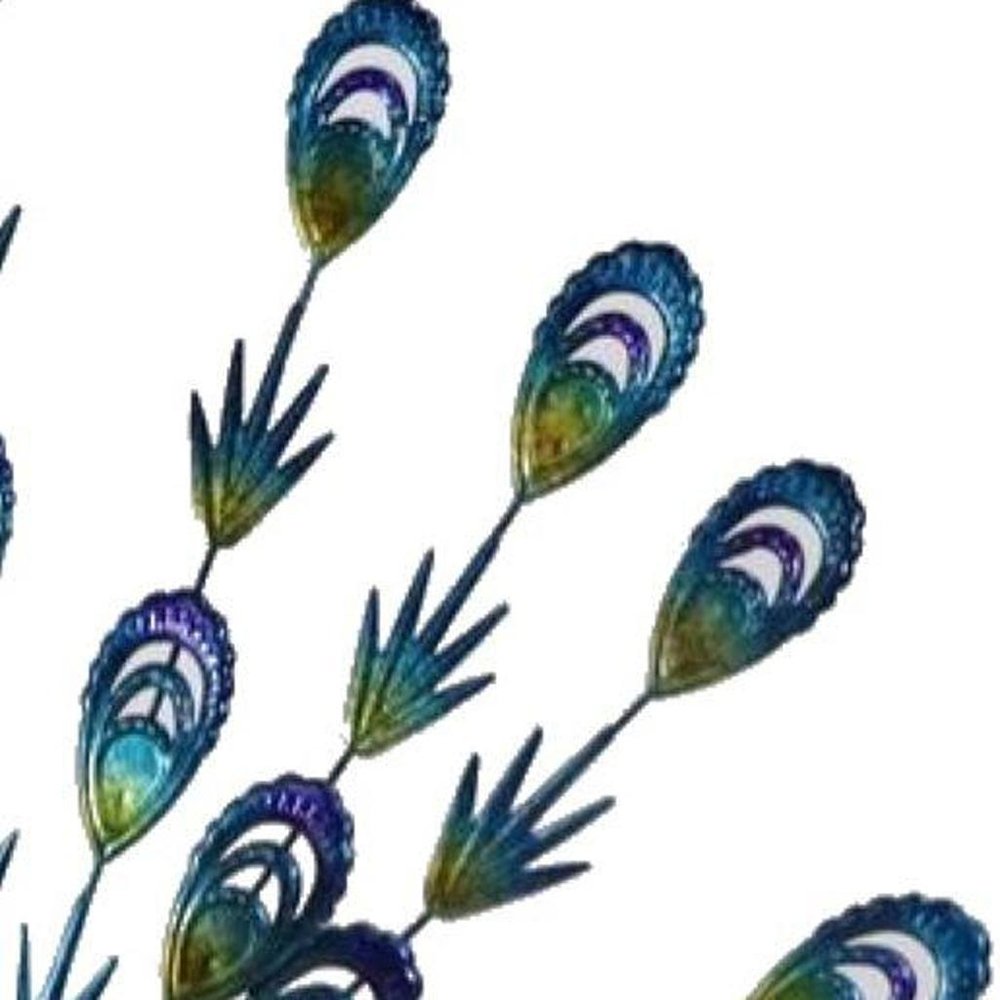 23" Blue And Purple Metal Birds Garden Accents Accessories