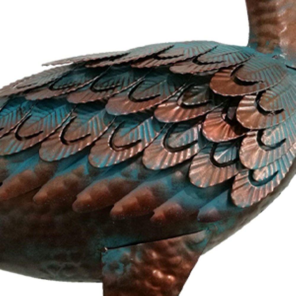 47" Copper And Green Metal Birds Garden Accents Accessories