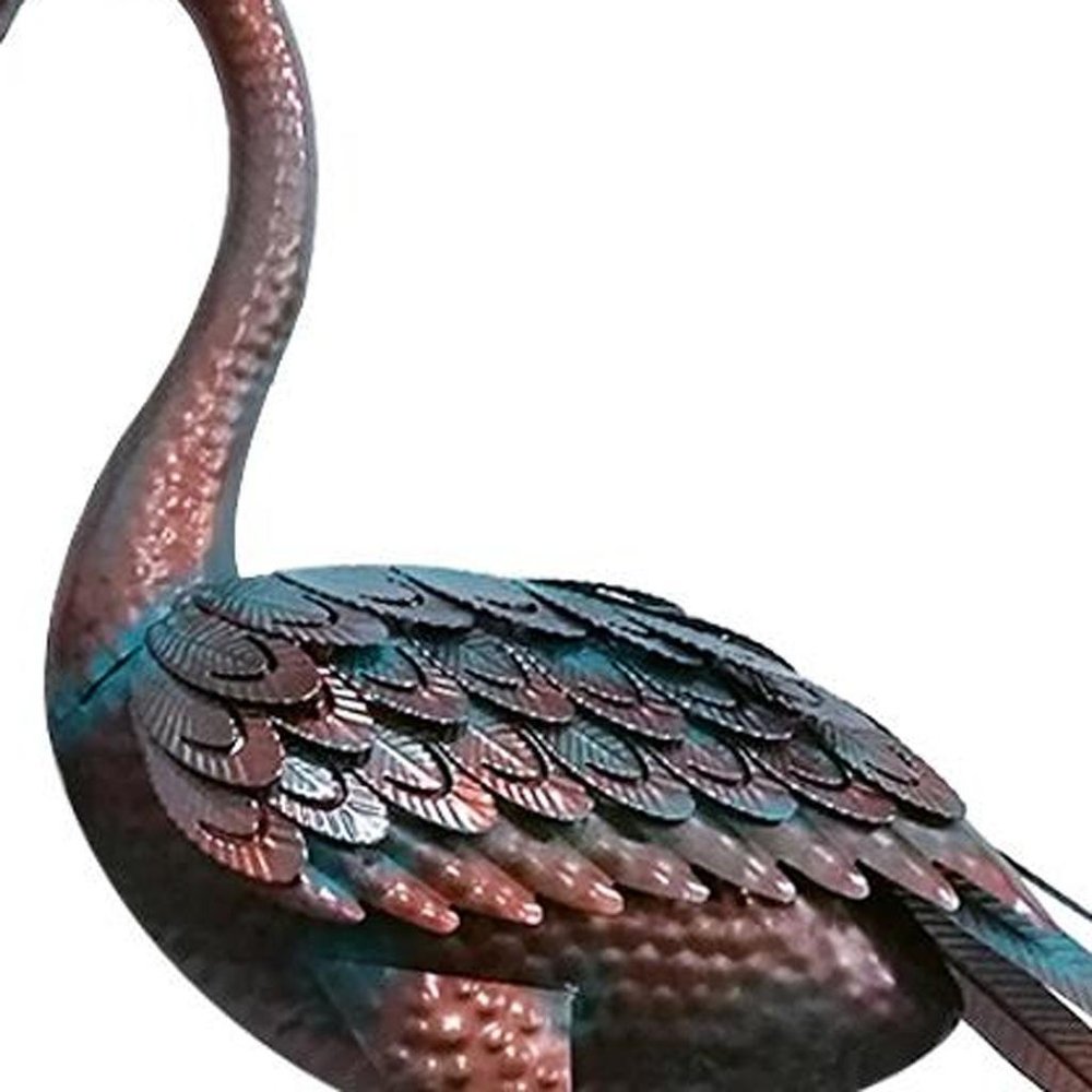 47" Copper And Green Metal Birds Garden Accents Accessories