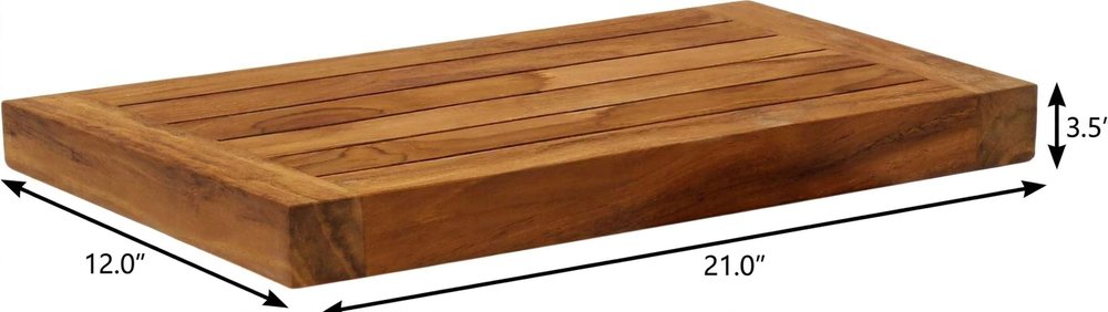 18" Brown Solid Wood Wall Mounted Floating Shelf