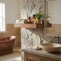 12" Brown Solid Wood Wall Mounted Floating Shelf