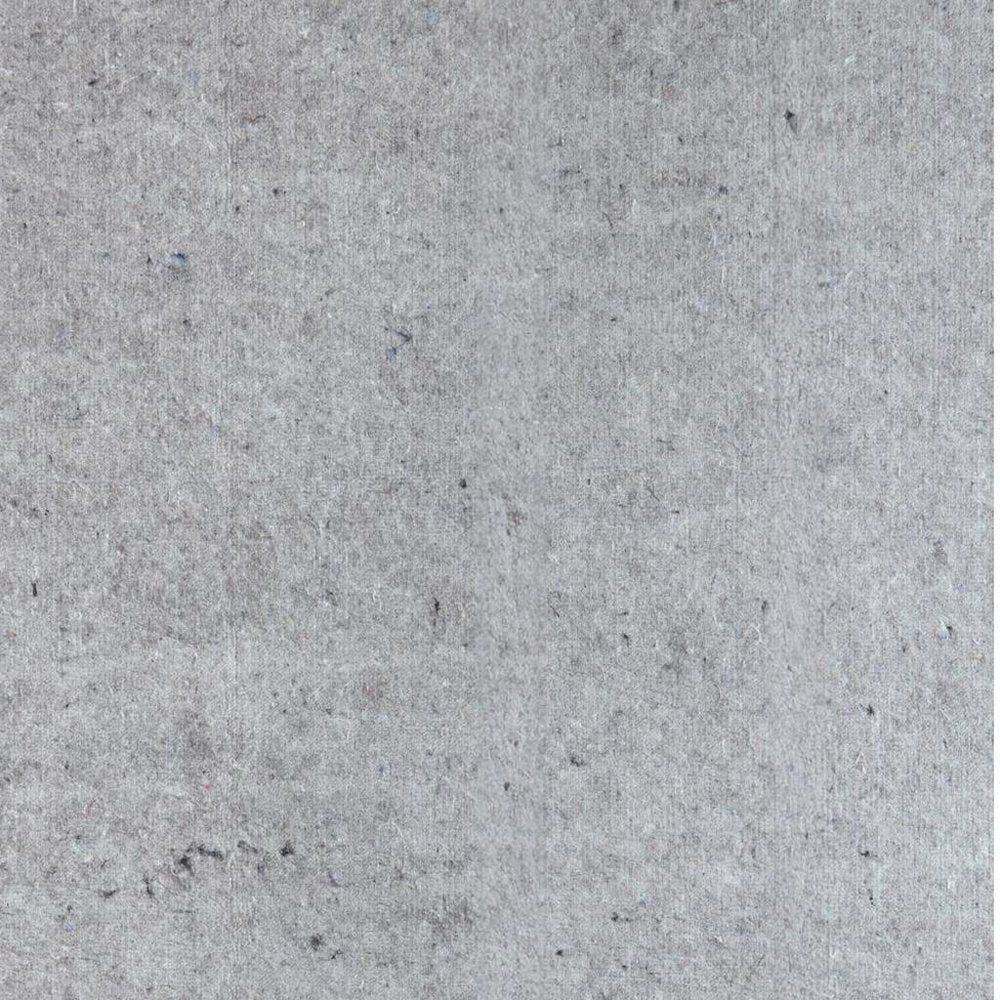 6' x 9' Gray And Black Non Slip Rug Pad. Rug pad isolated on a plain white background, in a gray finish.