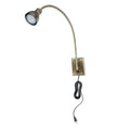 30" Antiqued Brass Metal Spotlight Wall Sconce