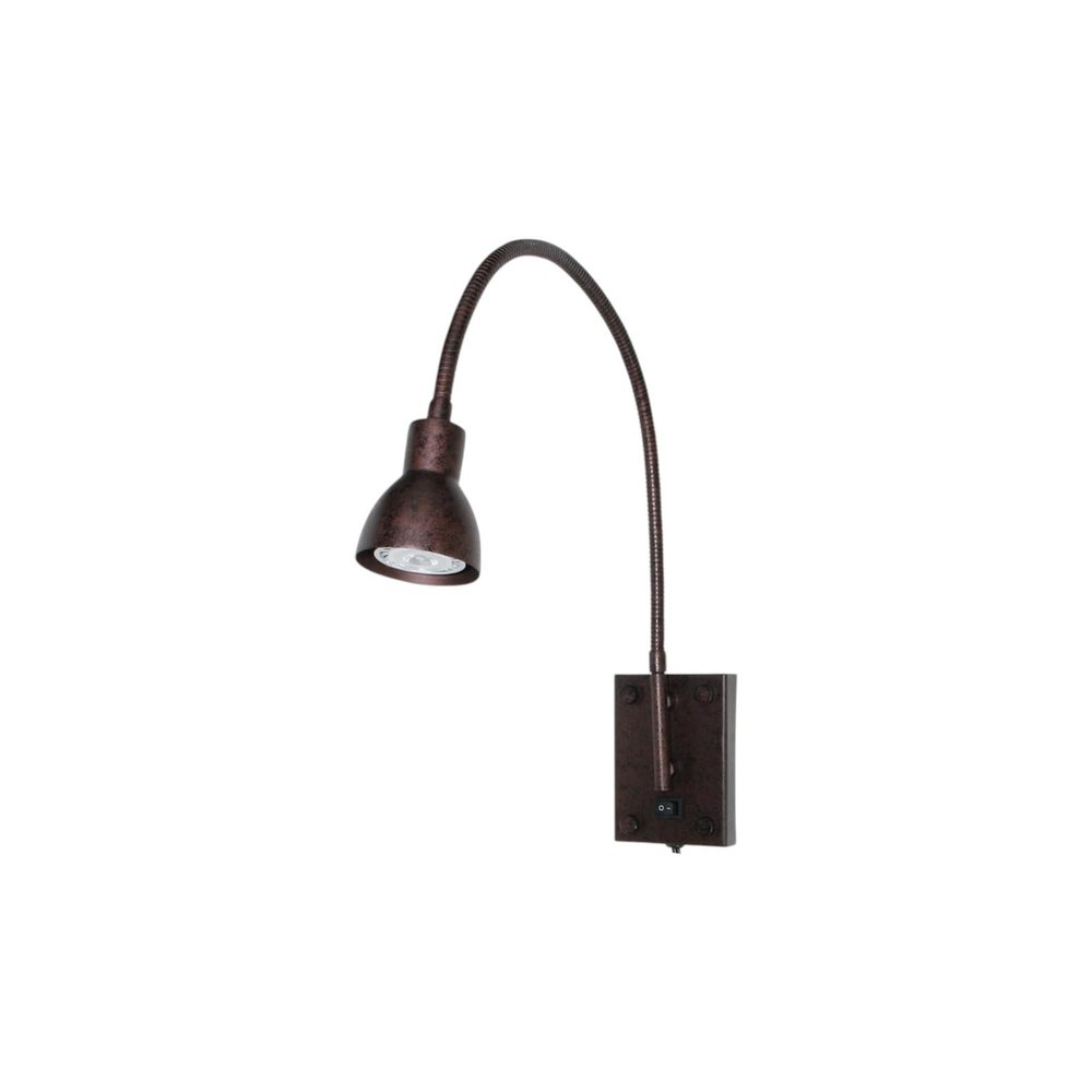 30" Antiqued Brass Metal Spotlight Wall Sconce