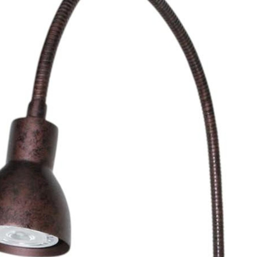 30" Antiqued Brass Metal Spotlight Wall Sconce