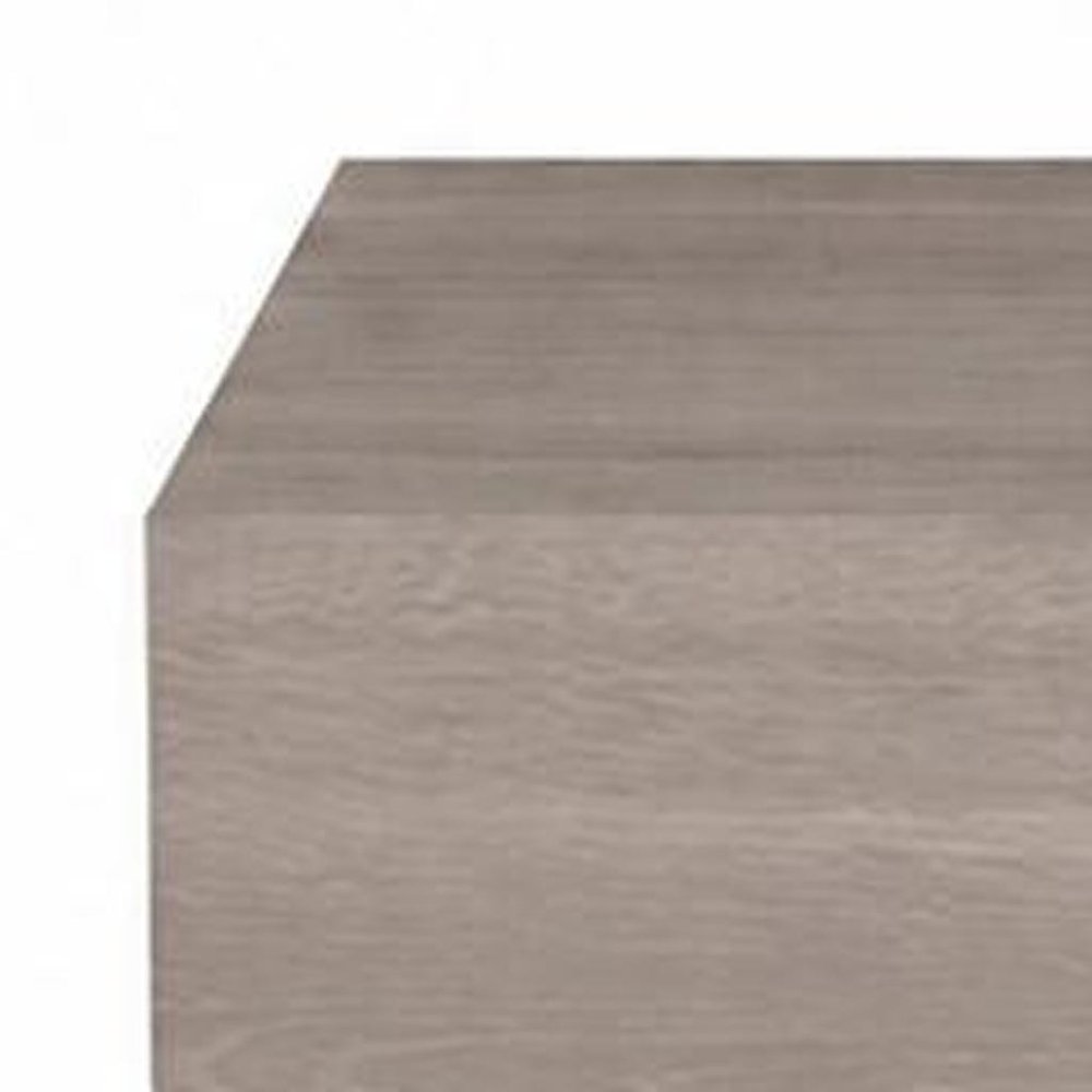 Set of Two 16" Gray Wood One Drawer Floating Nightstand