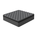 14" Twin Lumbar Support Memory Foam Hybrid Mattress. Foam, spring and hybrid mattresse isolated on a plain white background, finished in charcoal.