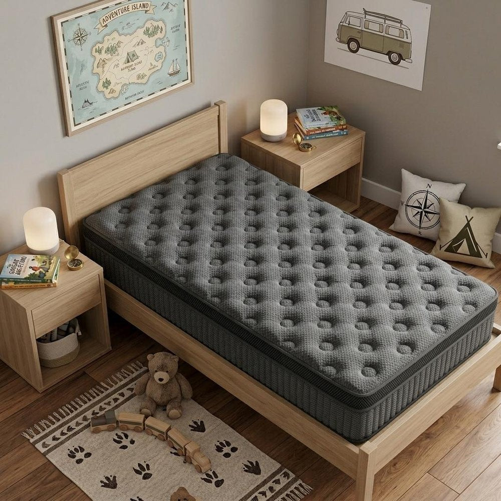 14" Twin Lumbar Support Memory Foam Hybrid Mattress