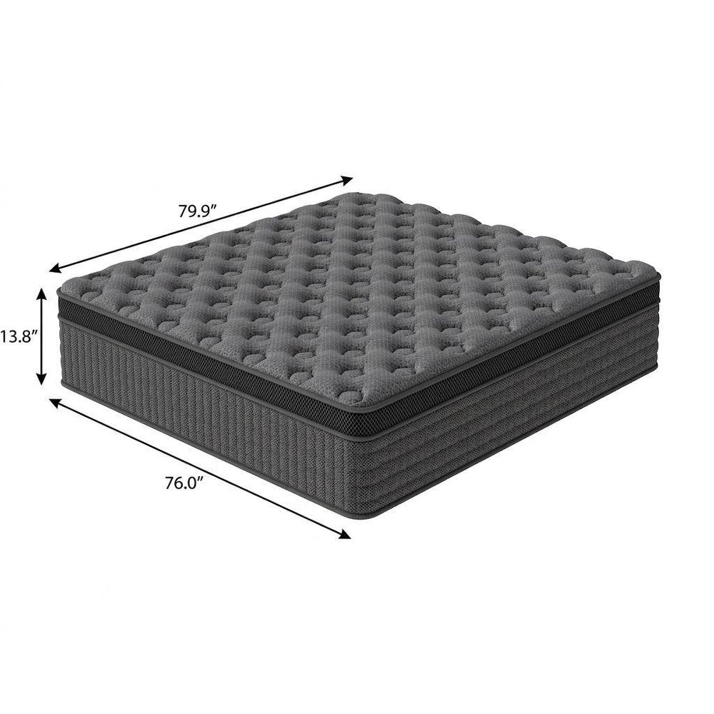 14" Twin Lumbar Support Memory Foam Hybrid Mattress