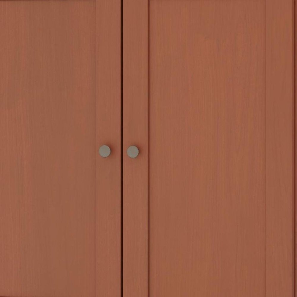 32" Coffee Solid Wood Shaker Style Double Door Linen Cabinet