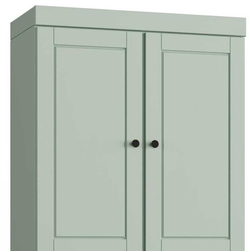 32" Sage Solid Wood Free Standing Four Door Linen Cabinet