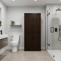 32" Espresso Solid Wood Free Standing Four Door Linen Cabinet