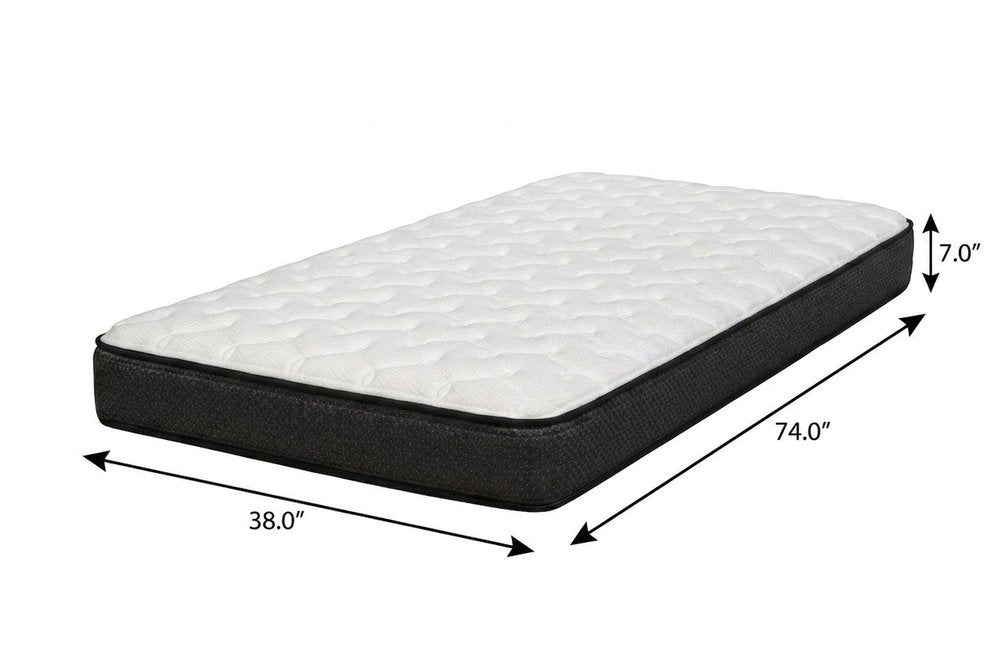 7" Twin Foam Plush Foam Mattress on a white background