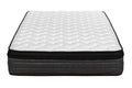 9" Twin Foam Medium Euro Top Foam Mattress on a white background