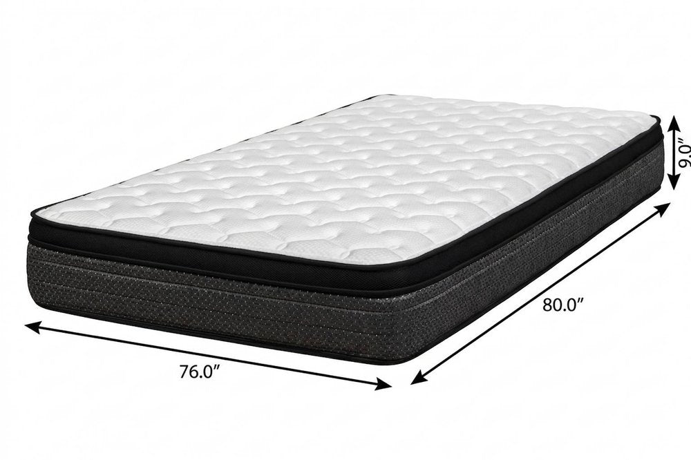9" Twin Foam Medium Euro Top Foam Mattress