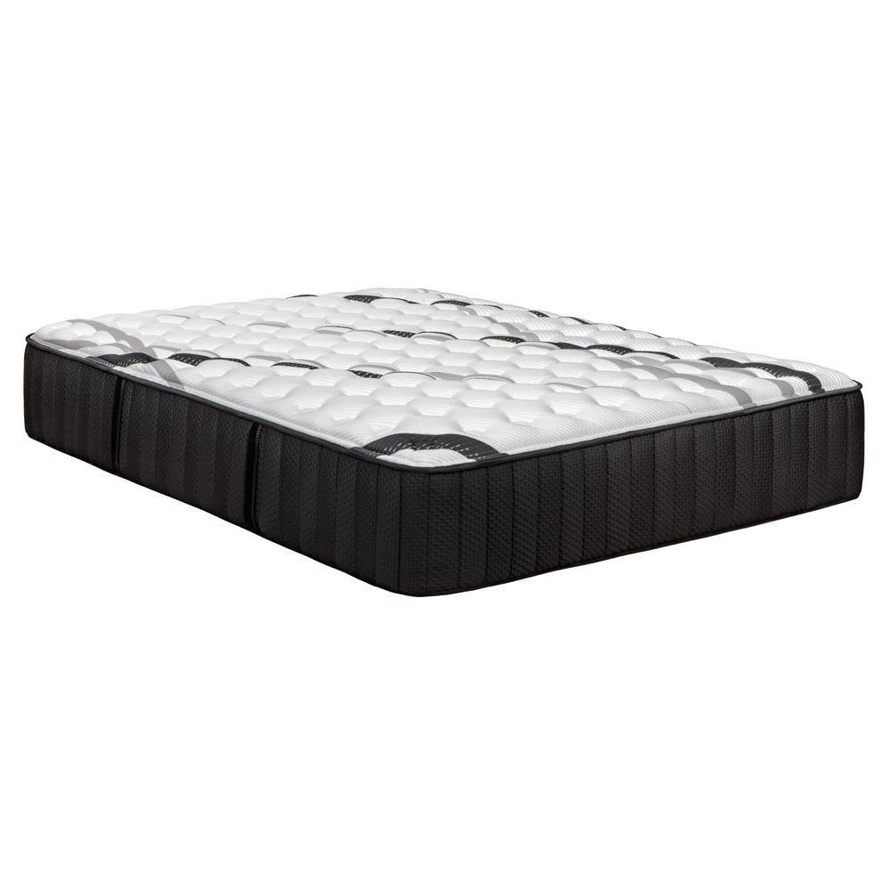 14" Graphite And Titanium Infused Twin Gel Memory Foam Firm Hybrid Mattress. Foam, spring and hybrid mattresse isolated on a plain white background, finished in white.