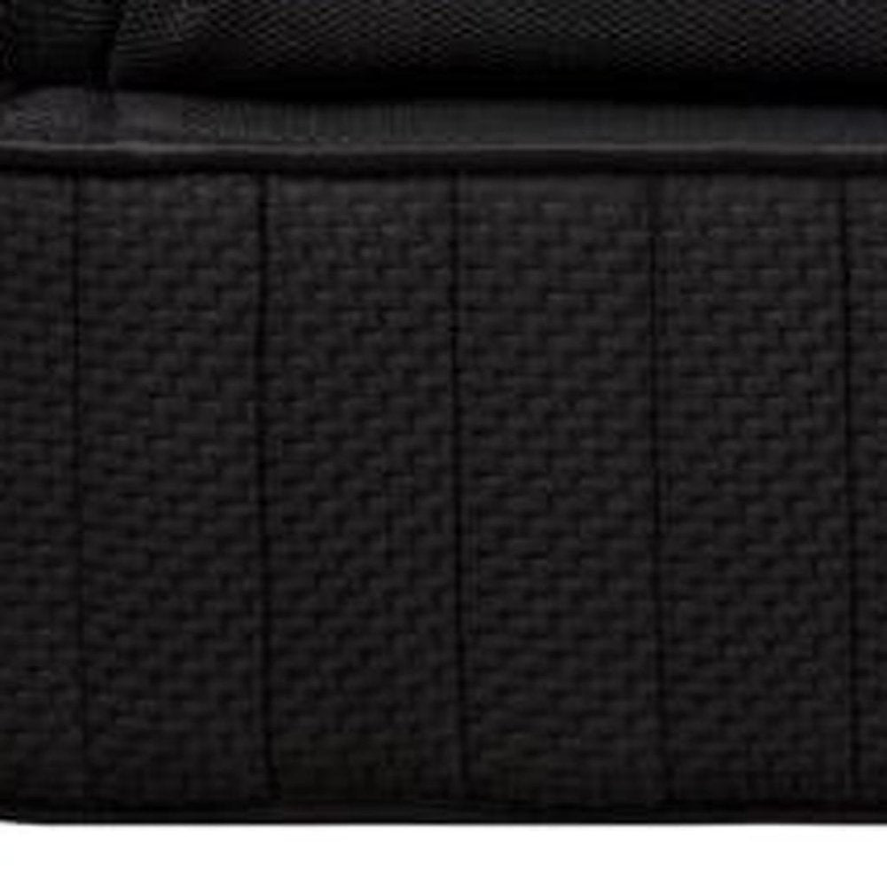 Detail view of 16" Graphite And Titanium Infused Twin Gel Memory Foam Ultra plush Hybrid Mattress, filling the frame with the white texture.