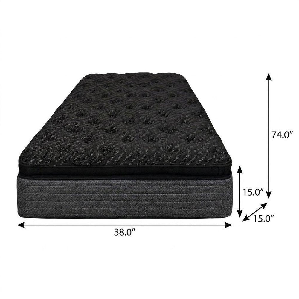 15" Copper Infused Twin Gel Memory Foam Ultra plush Hybrid Mattress