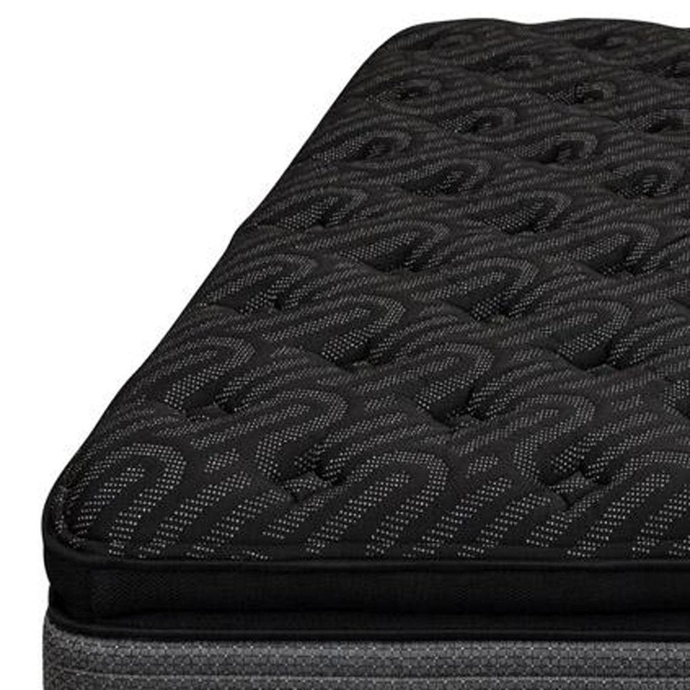 15" Copper Infused Twin Gel Memory Foam Ultra plush Hybrid Mattress. Foam, spring and hybrid mattresse in black.