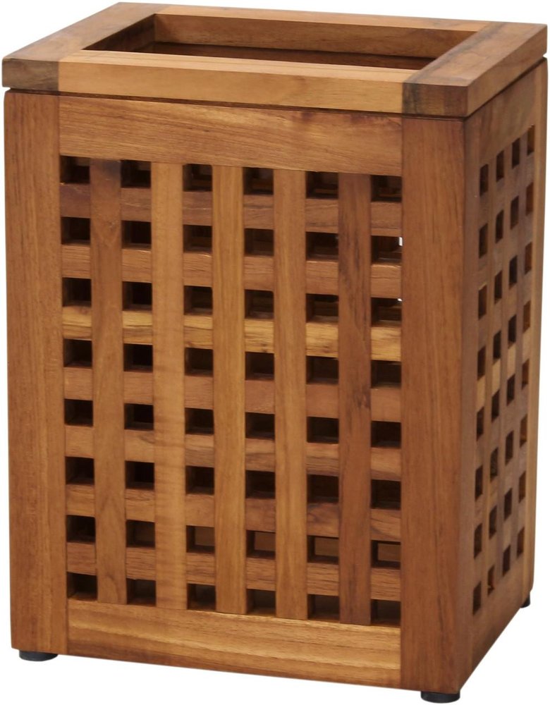 9" Brown Solid Wood Bathroom Storage Furniture Set close-up detail