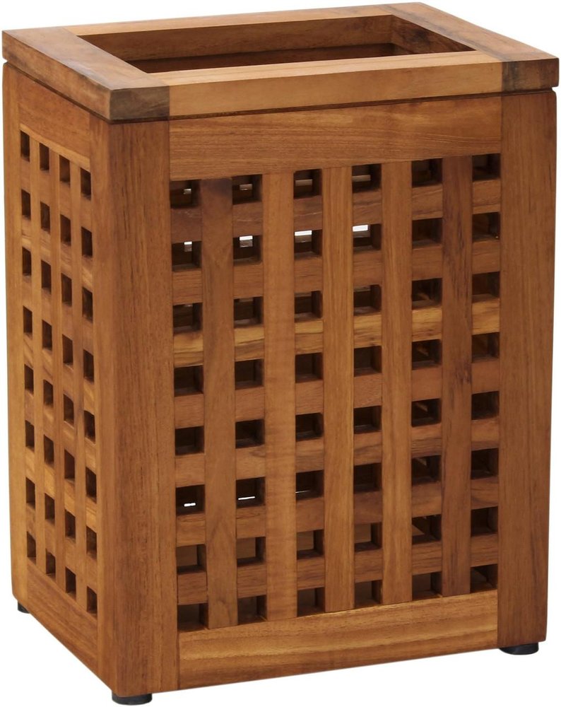 9" Brown Solid Wood Bathroom Storage Furniture Set close-up detail
