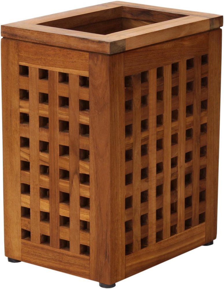 9" Brown Solid Wood Bathroom Storage Furniture Set close-up detail