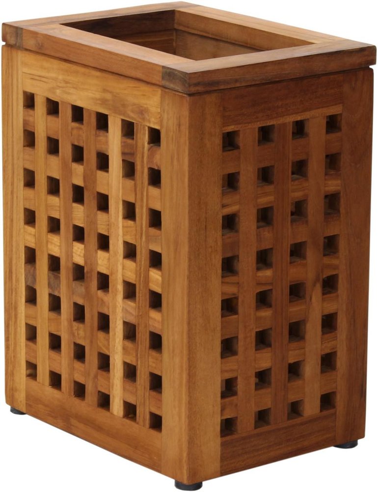 9" Brown Solid Wood Bathroom Storage Furniture Set close-up detail