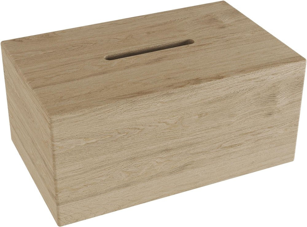 7" Brown Solid Wood Bathroom Storage Furniture Set on a white background