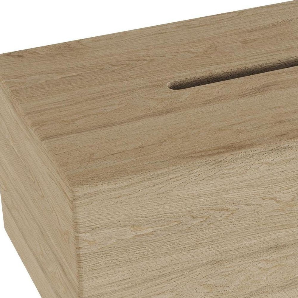 7" Brown Solid Wood Bathroom Storage Furniture Set close-up detail