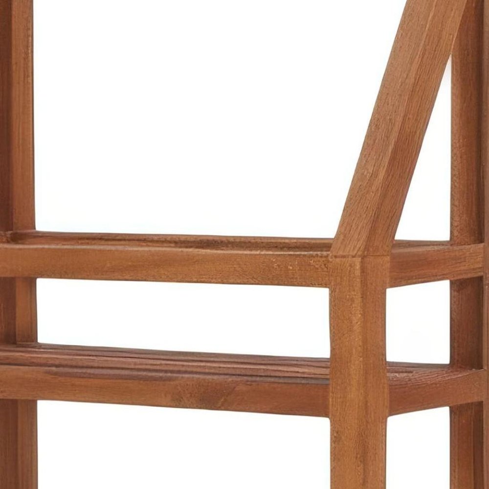 5" Brown Solid Wood Bathroom Storage Furniture Set