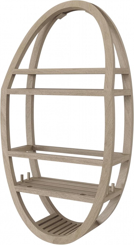 13" Gray Solid Wood Wall Mounted Shower Caddy. Bathroom storage isolated on a plain white background, showing a wood surface.