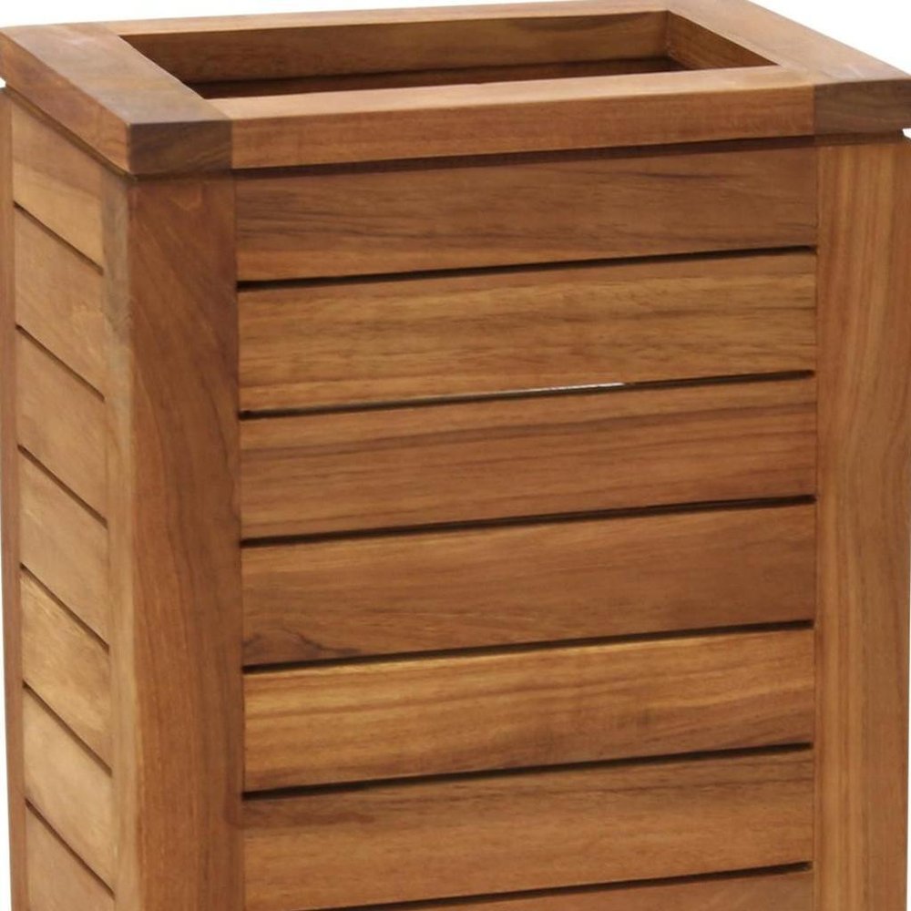 9" Brown Solid Wood Bathroom Storage Furniture Set - 15.00" H x 8.50" W x 11.50" D