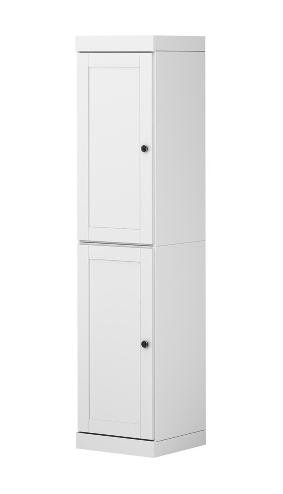 72" White Solid Wood Two Door Pantry Or Storage Closet