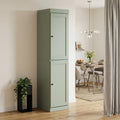 72" Sage Solid Wood Two Door Pantry Or Storage Closet