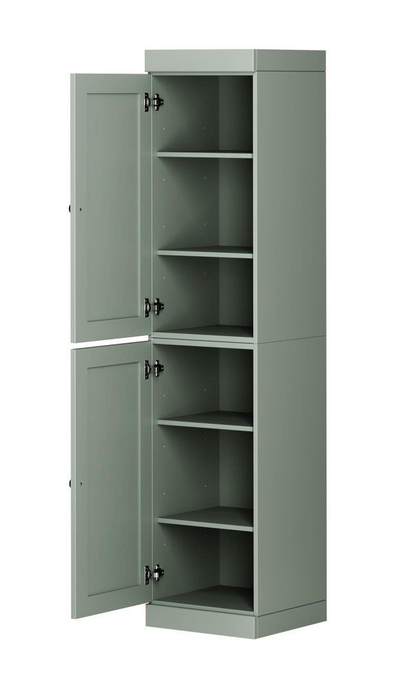 72" Sage Solid Wood Two Door Pantry Or Storage Closet