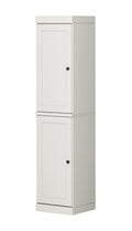 72" Off White Solid Wood Two Door Pantry Or Storage Closet on a white background