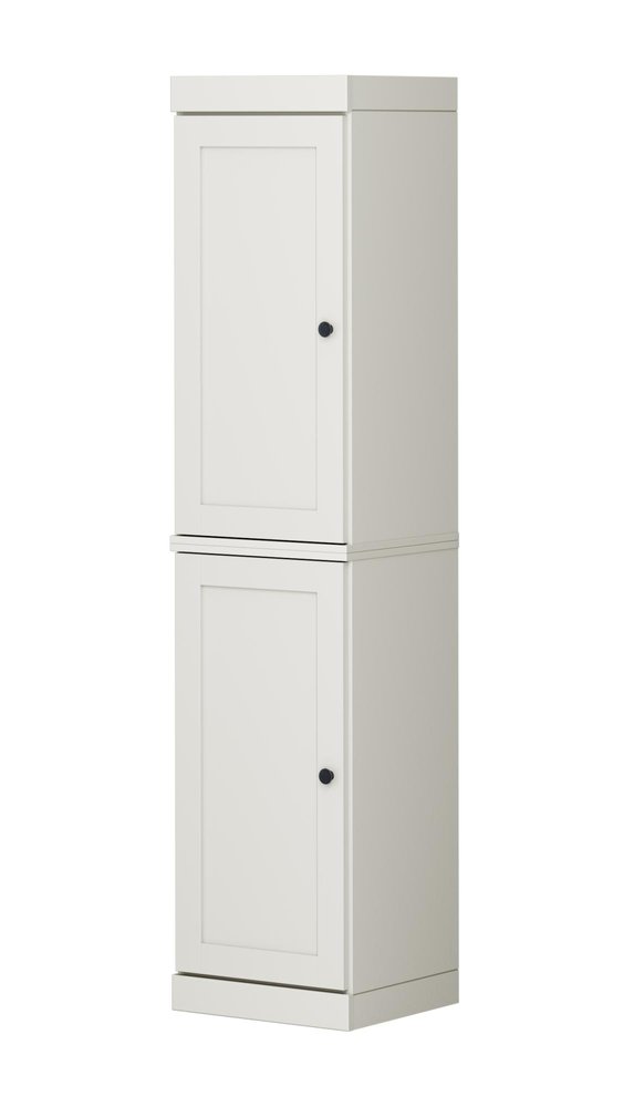 72" Off White Solid Wood Two Door Pantry Or Storage Closet