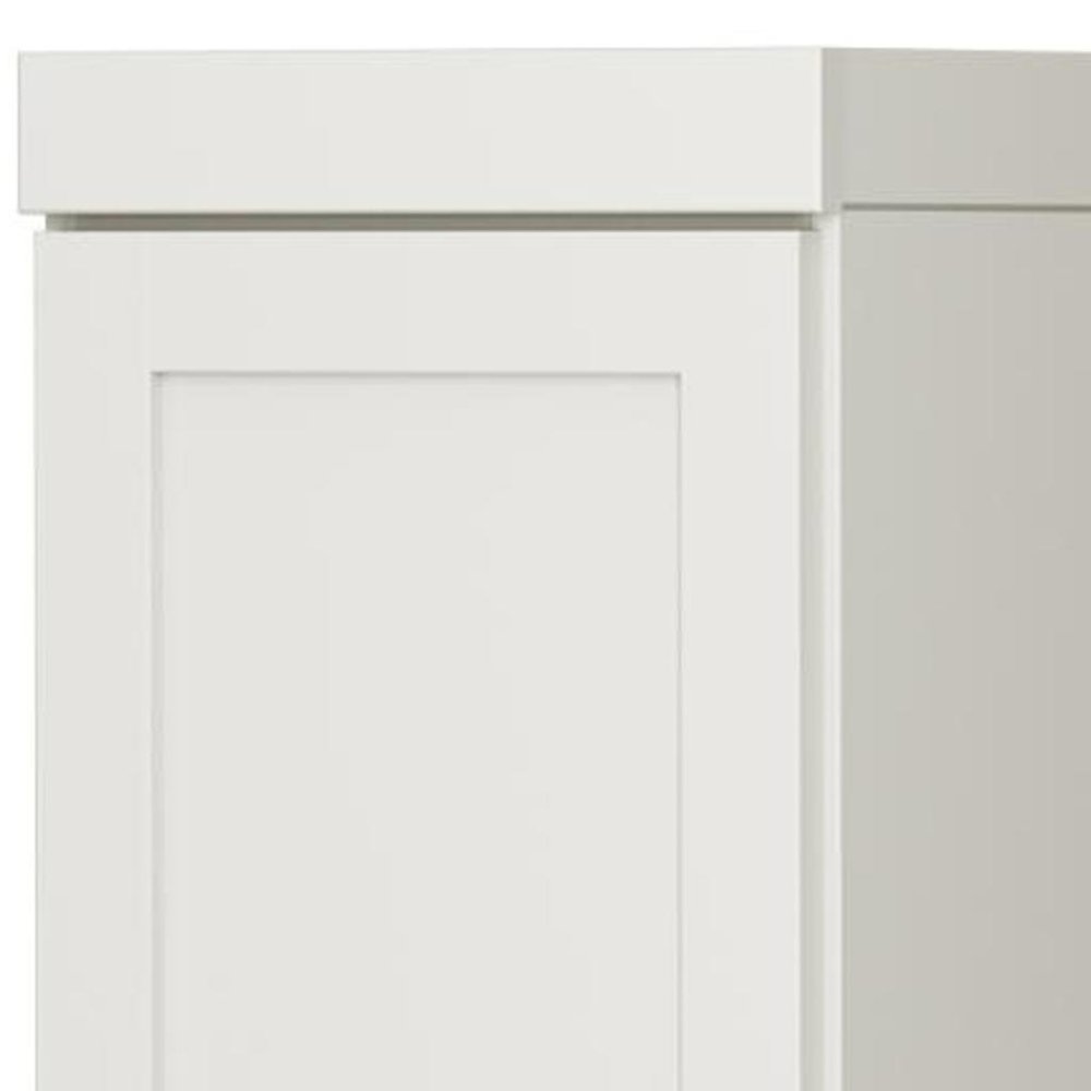 72" Off White Solid Wood Two Door Pantry Or Storage Closet