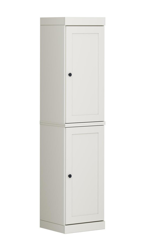 72" Off White Solid Wood Two Door Pantry Or Storage Closet
