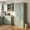 72" Sage Solid Wood 8 Pantry Or Storage Closet