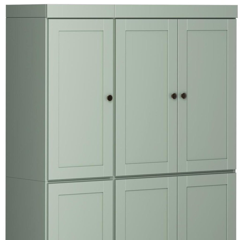 72" Sage Solid Wood 8 Pantry Or Storage Closet