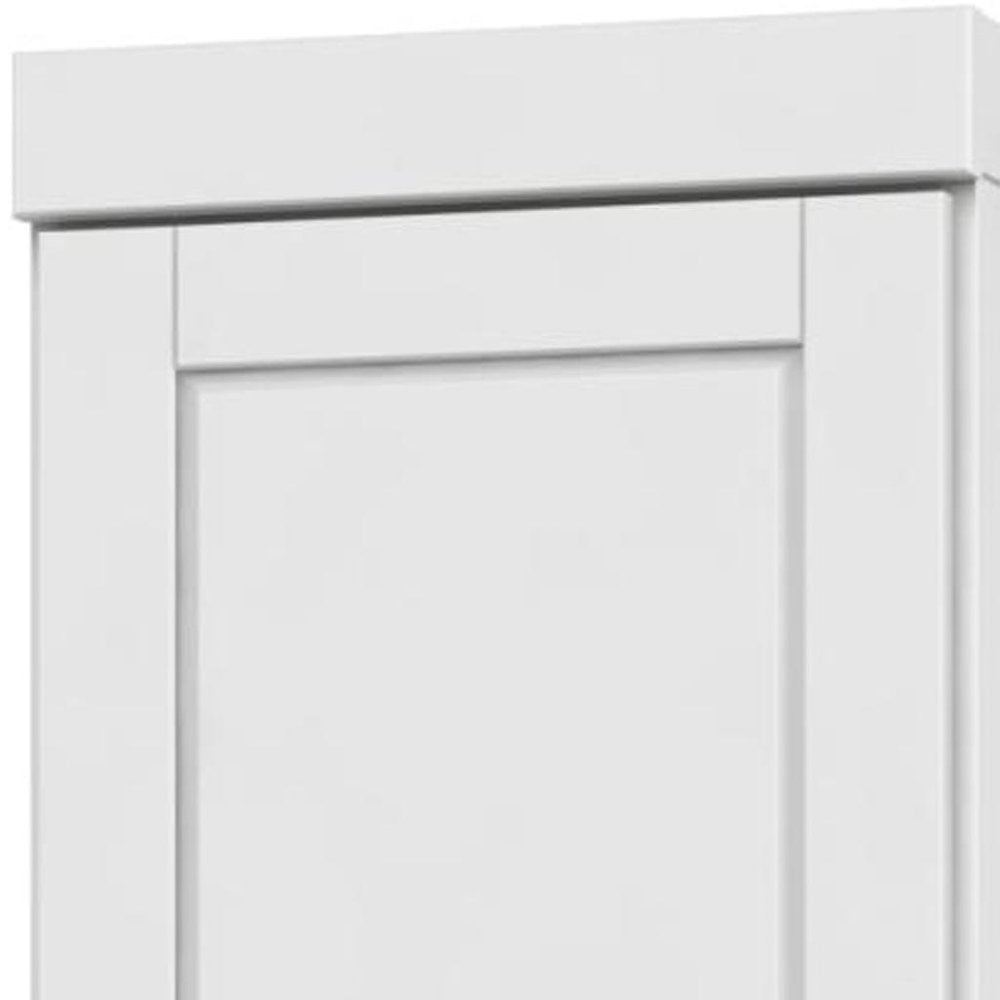 72" White Solid Wood Two Door Pantry Or Storage Closet