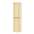 72" Yellow Solid Wood Two Door Pantry Or Storage Closet on a white background