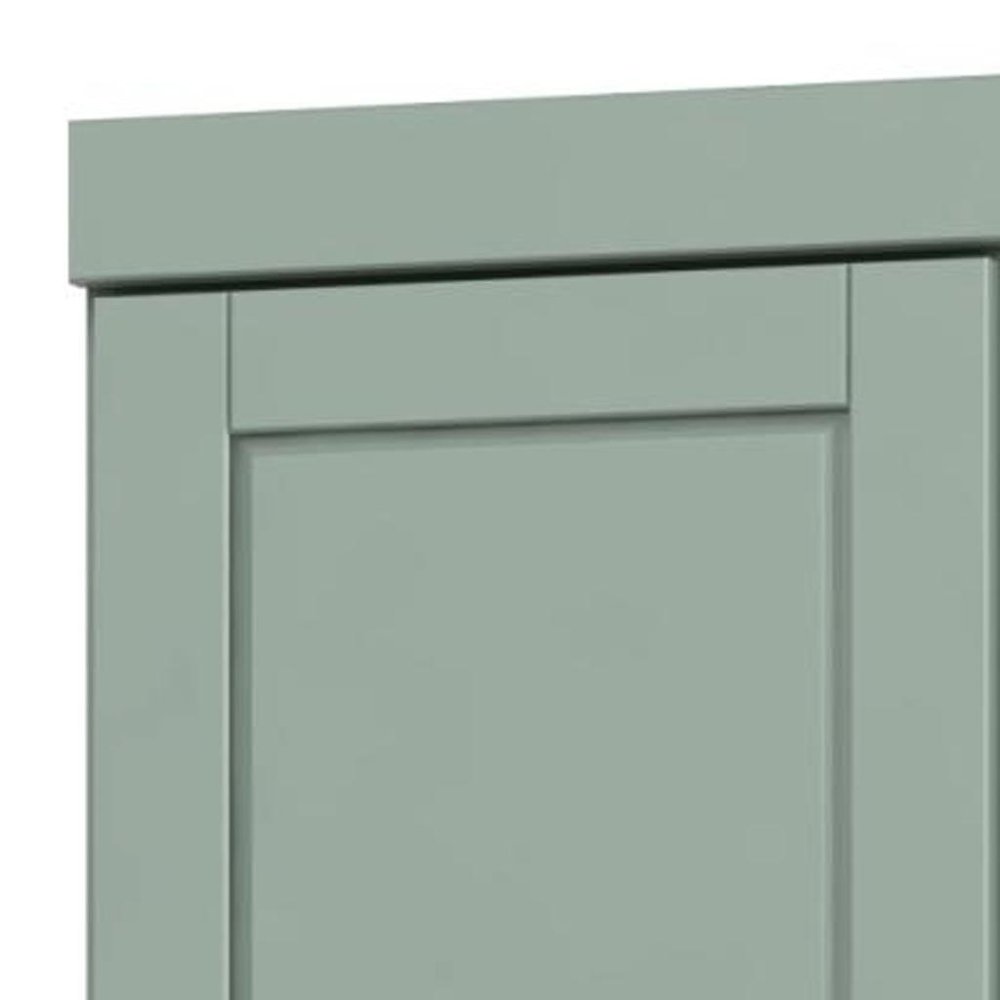 72" Sage Solid Wood Two Door Pantry Or Storage Closet