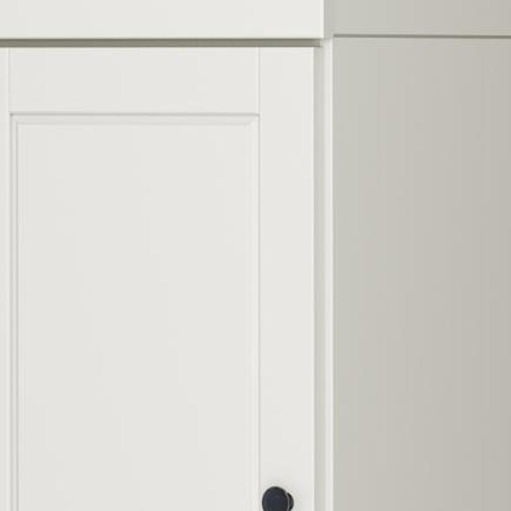72" Off White Solid Wood Two Door Pantry Or Storage Closet