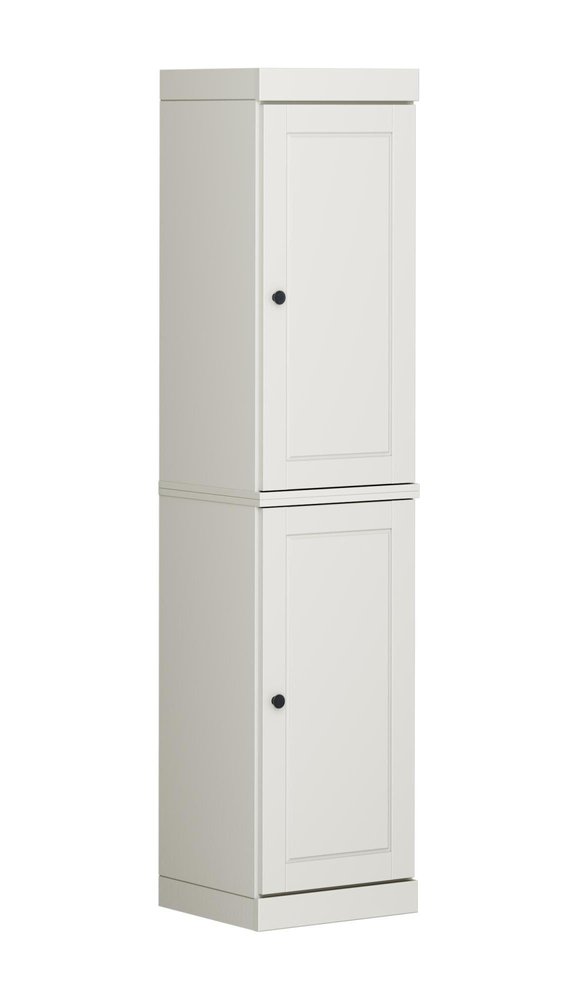 72" Off White Solid Wood Two Door Pantry Or Storage Closet