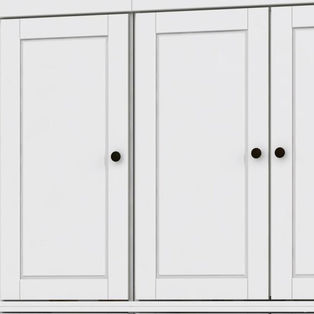 72" White Solid Wood 8 Pantry Or Storage Closet
