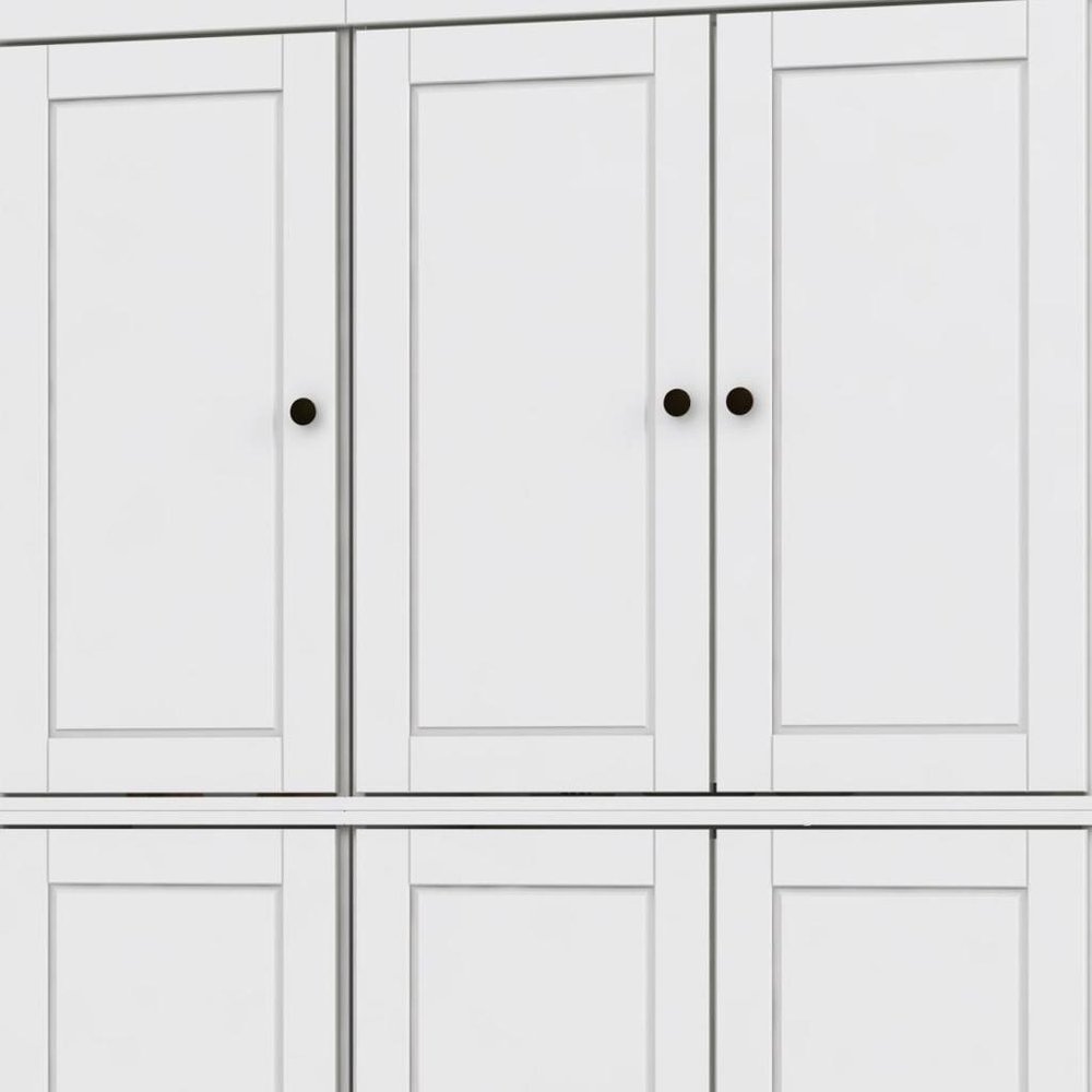 72" White Solid Wood 8 Pantry Or Storage Closet