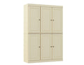 72" Yellow Solid Wood 8 Pantry Or Storage Closet on a white background