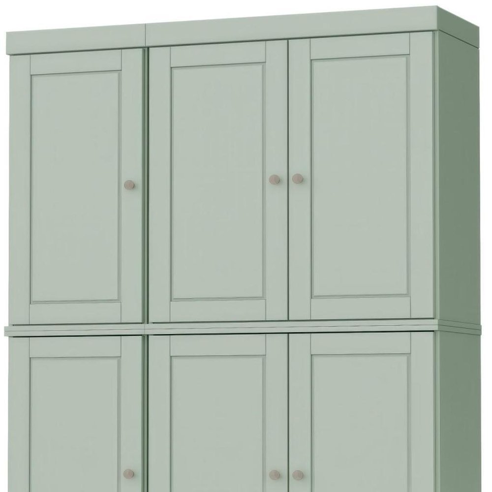 72" Sage Solid Wood 8 Pantry Or Storage Closet